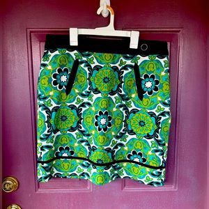 Ann Taylor Lines Skirt Size 14 Retro pattern